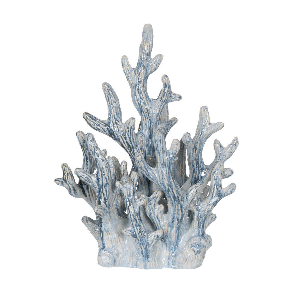 FIGURA CORAL AZUL CER�MICA DECORACI�N 40,50 X 22 X 49,50 CM