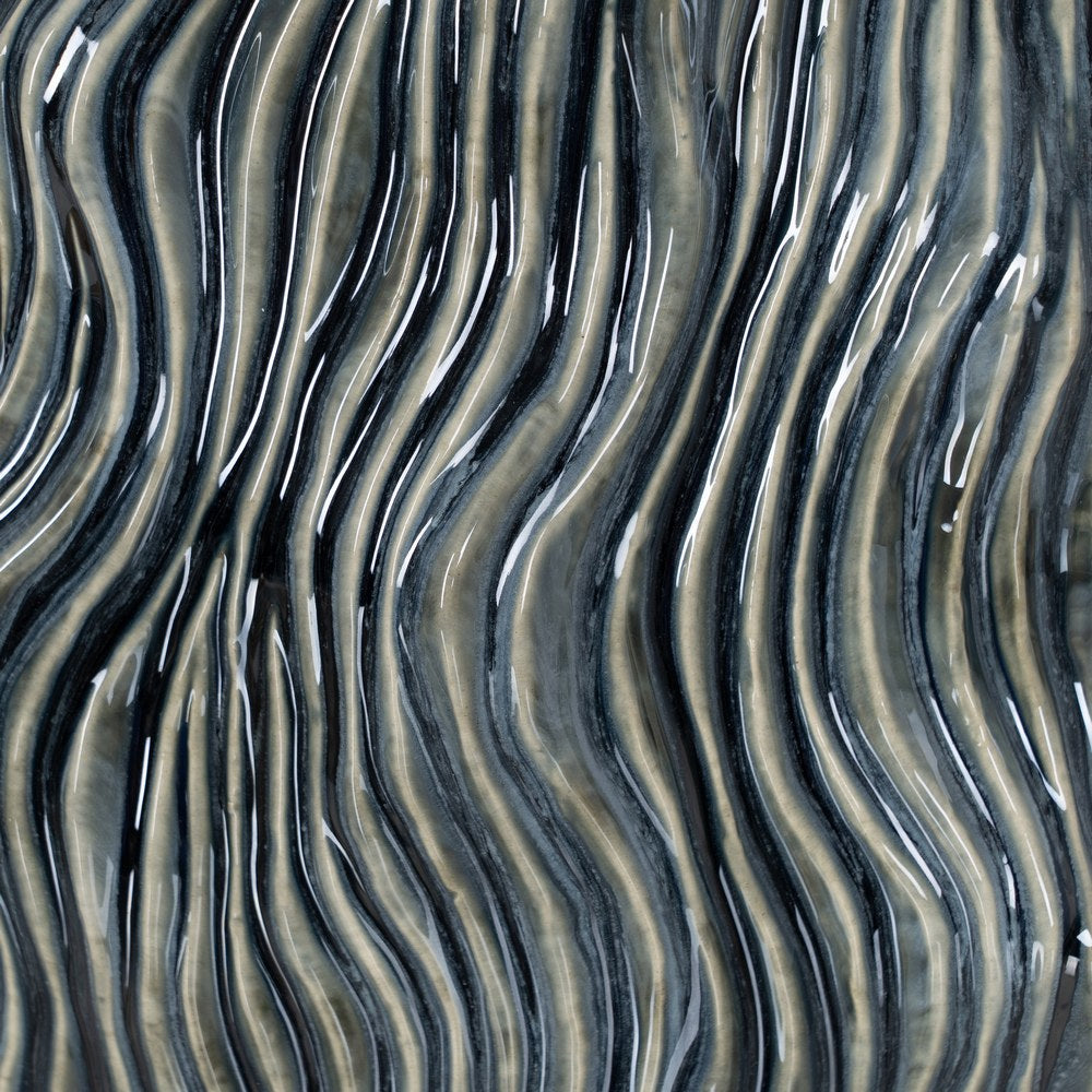 JARRÓN AZUL CERÁMICA DECORACIÓN 26 X 26 X 31,50 CM