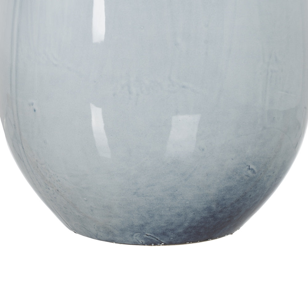 BLUE CERAMIC DECORATIVE VASE 26.50 X 26 X 37 CM