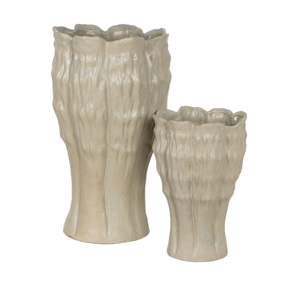 JARRÓN VERDE CERÁMICA DECORACIÓN 25,50 X 25 X 38,50 CM
