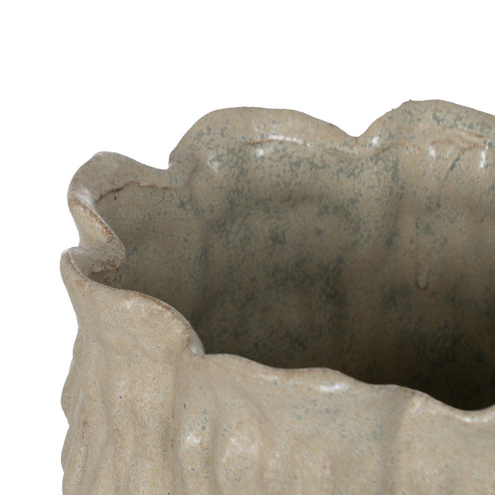 JARRÓN VERDE CERÁMICA DECORACIÓN 25,50 X 25 X 38,50 CM