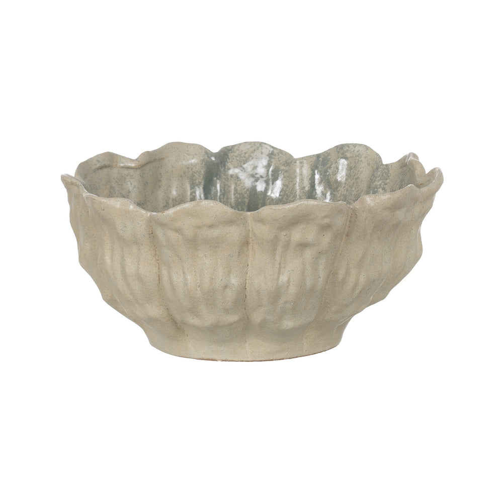 CENTERPIECE GREEN CERAMIC DECORATION 42 X 42 X 19 CM