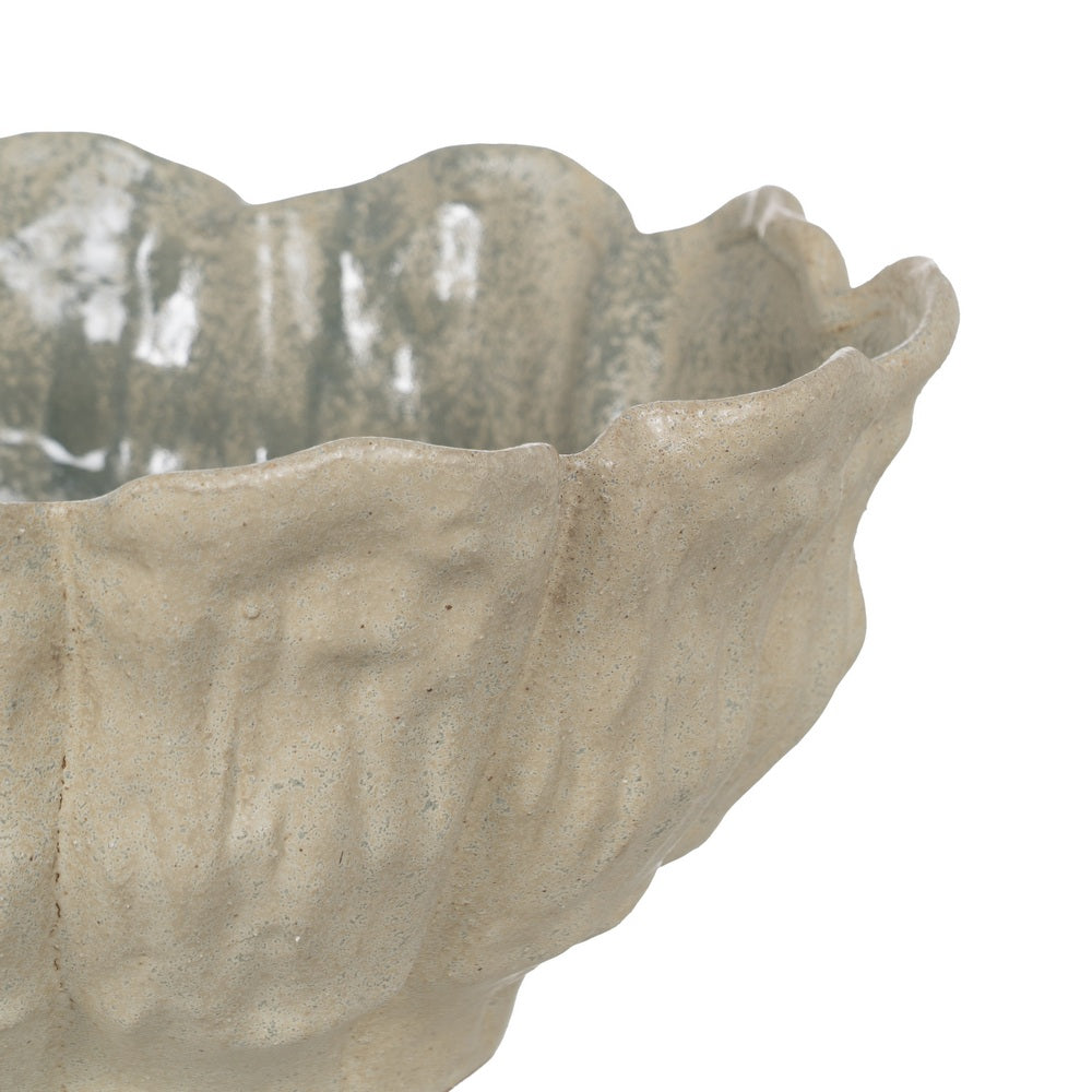 CENTERPIECE GREEN CERAMIC DECORATION 42 X 42 X 19 CM