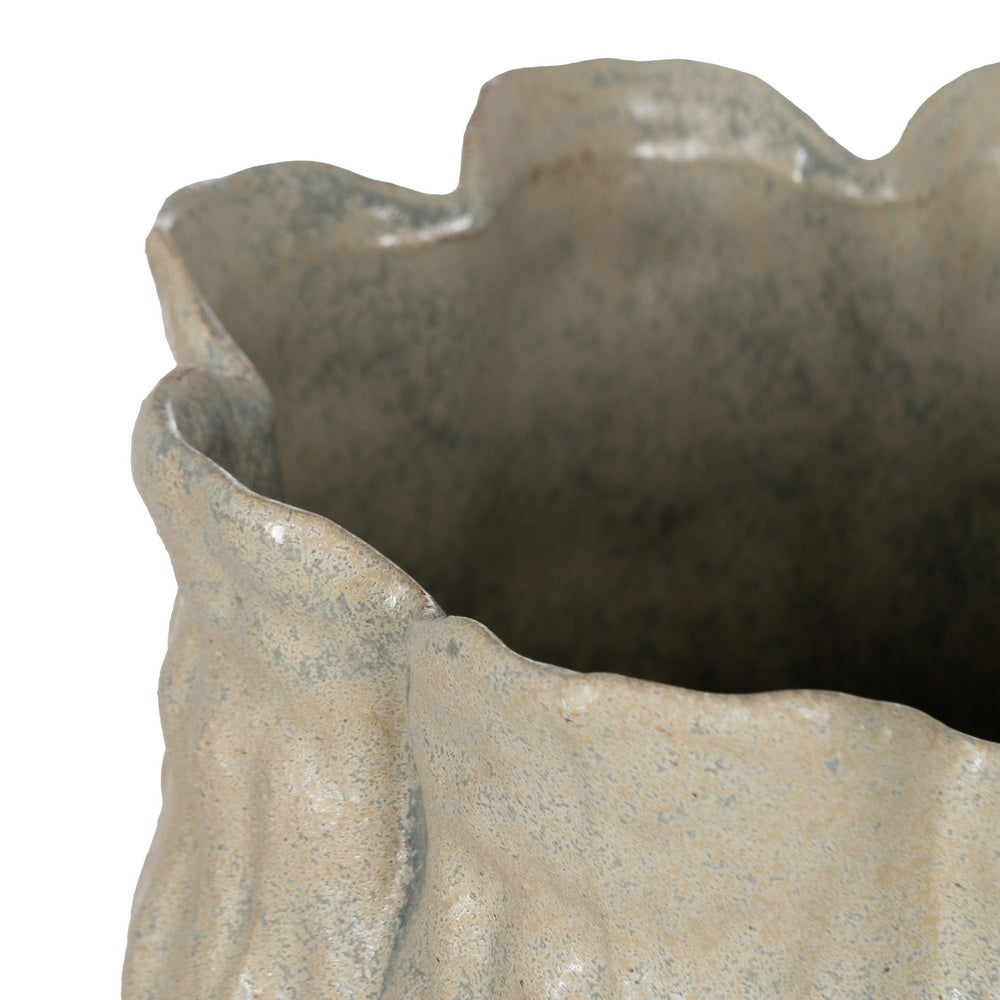 GREEN CERAMIC VASE DECORATION 33.50 X 33.50 X 58 CM