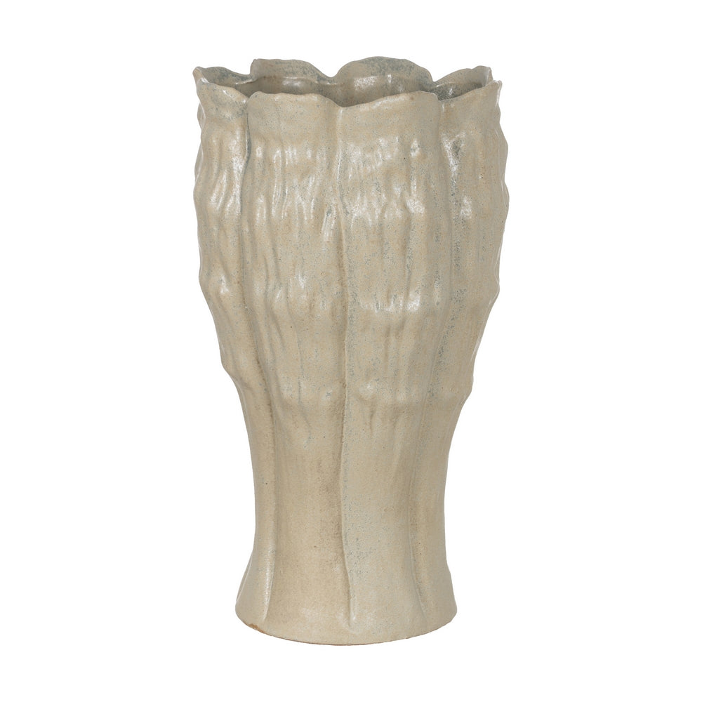 JARRÓN VERDE CERÁMICA DECORACIÓN 33,50 X 33,50 X 58 CM