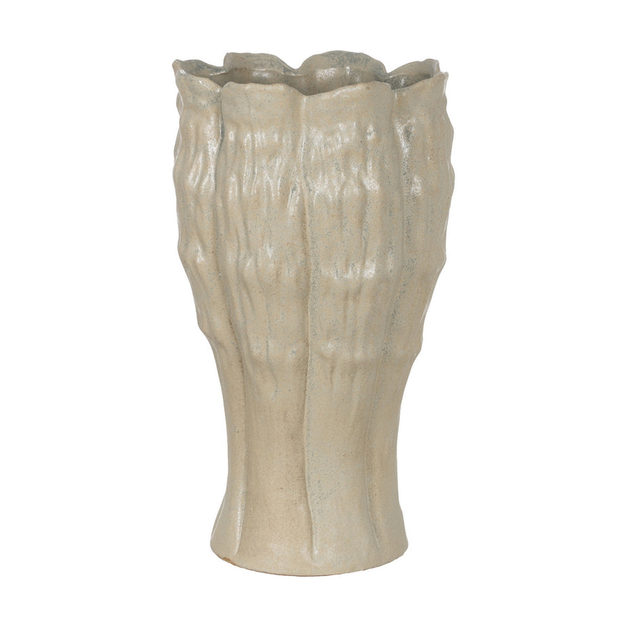 JARRÓN VERDE CERÁMICA DECORACIÓN 33,50 X 33,50 X 58 CM