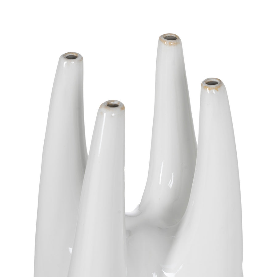 JARRÓN BLANCO CERÁMICA 19,50 X 19,50 X 56 CM