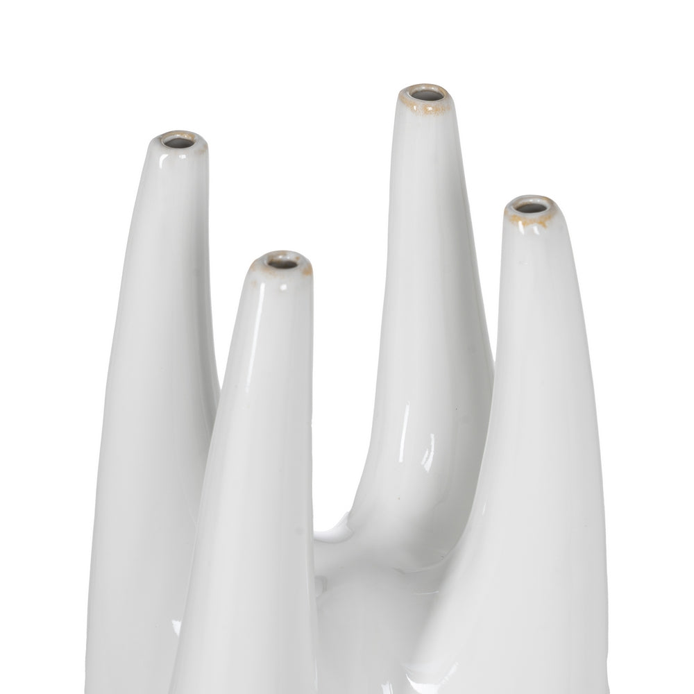 JARRÓN BLANCO CERÁMICA 19,50 X 19,50 X 56 CM