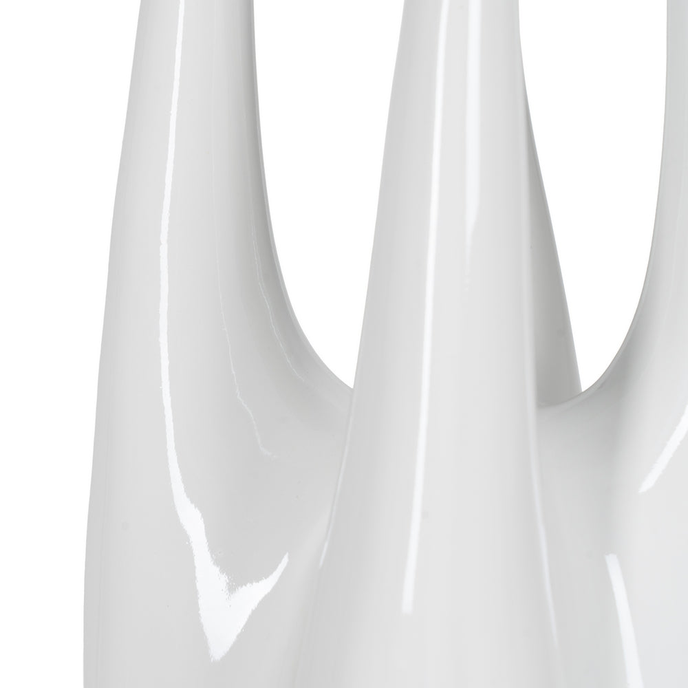 JARRÓN BLANCO CERÁMICA 19,50 X 19,50 X 56 CM