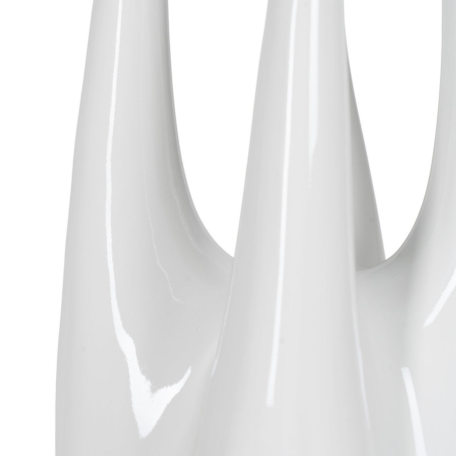 JARRÓN BLANCO CERÁMICA 19,50 X 19,50 X 56 CM