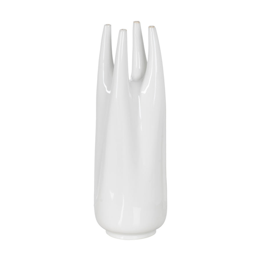 JARRÓN BLANCO CERÁMICA 19,50 X 19,50 X 56 CM