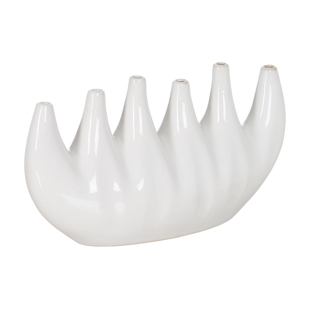 WHITE CERAMIC VASE 47 X 16 X 25 CM