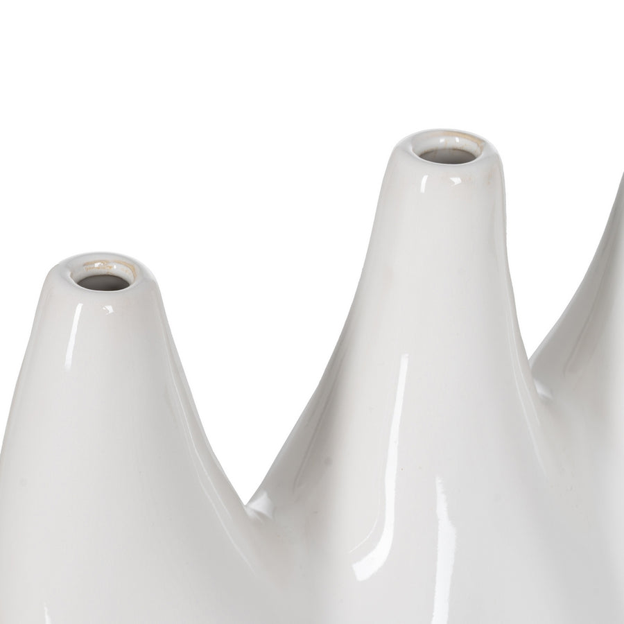 JARRÓN BLANCO CERÁMICA 47 X 16 X 25 CM