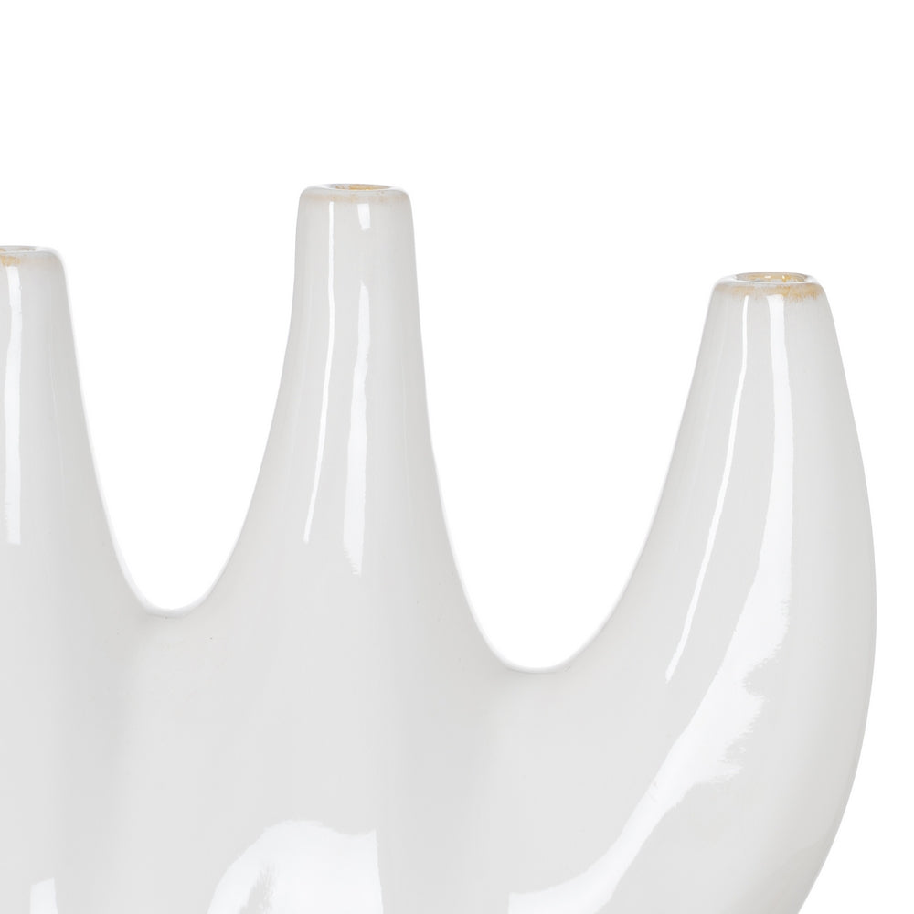 WHITE CERAMIC VASE 47 X 16 X 25 CM