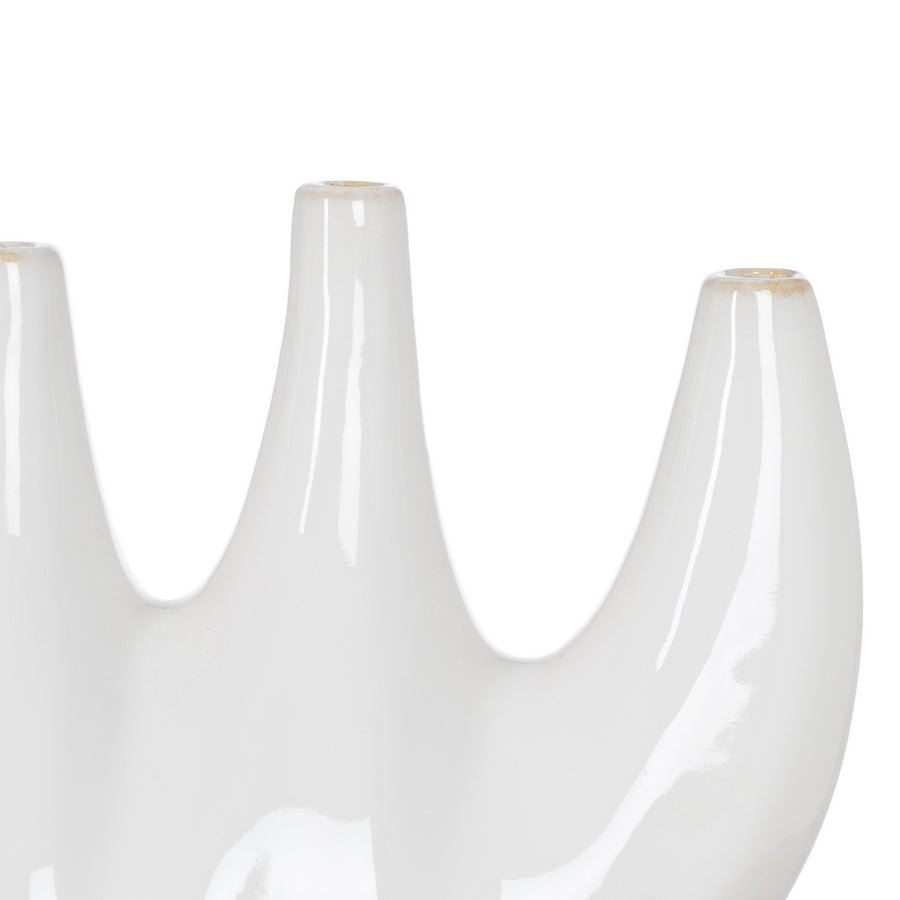 JARRÓN BLANCO CERÁMICA 47 X 16 X 25 CM