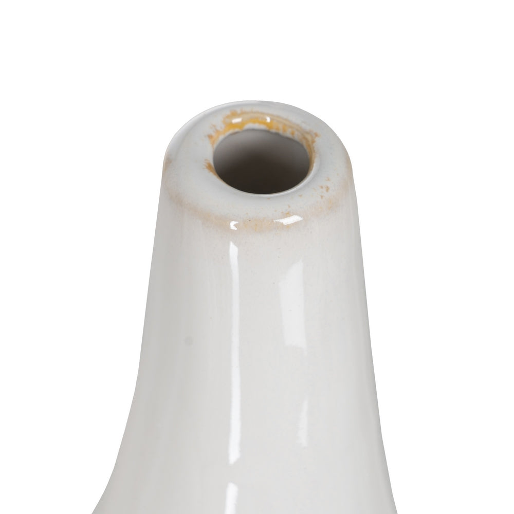 WHITE CERAMIC VASE 47 X 16 X 25 CM