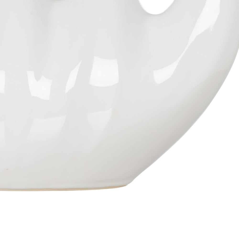 WHITE CERAMIC VASE 47 X 16 X 25 CM