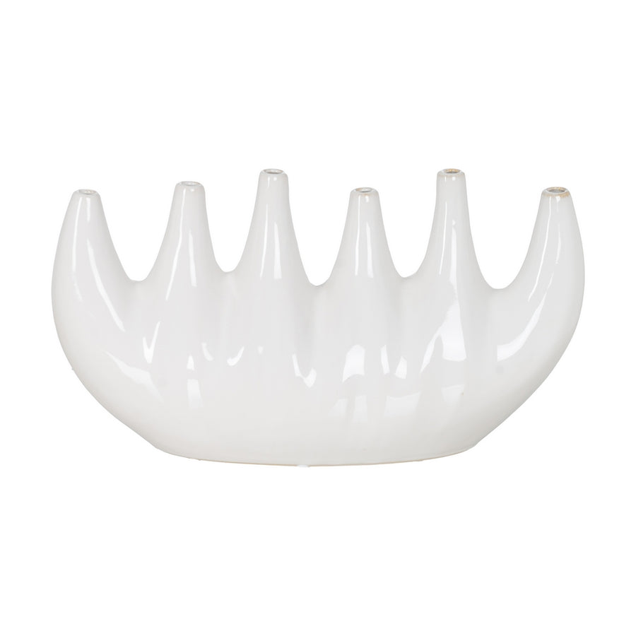 JARRÓN BLANCO CERÁMICA 47 X 16 X 25 CM