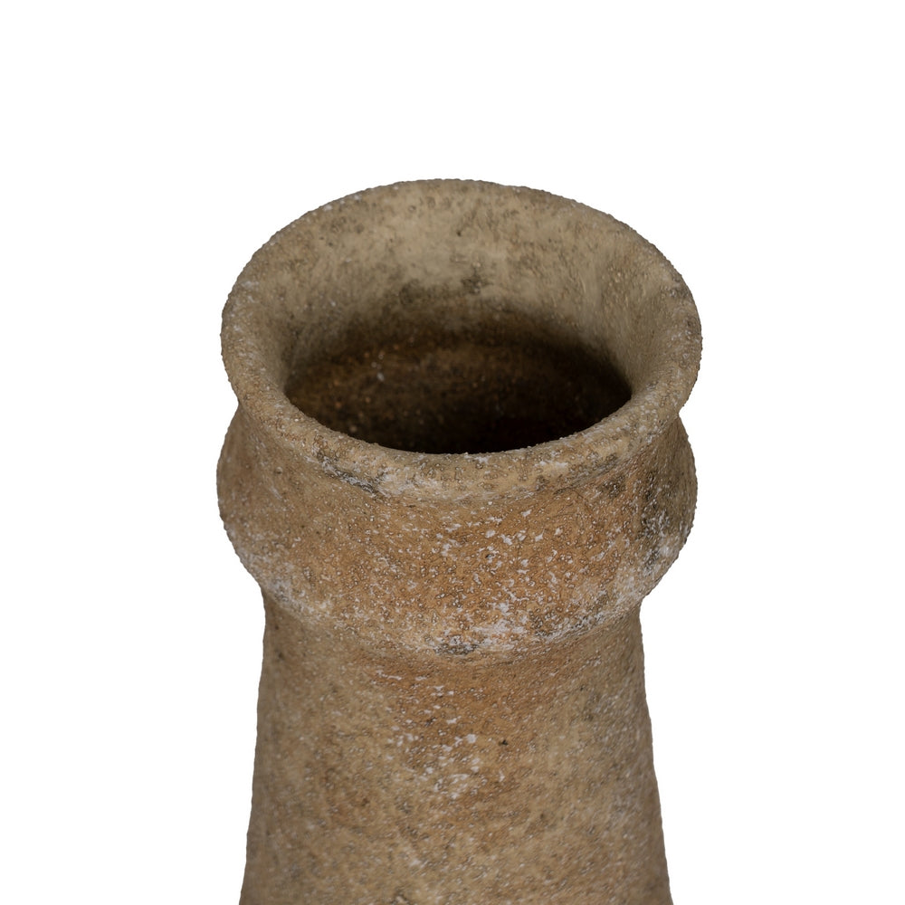 BEIGE CERAMIC DECORATIVE VASE 12.60 X 12.60 X 42 CM