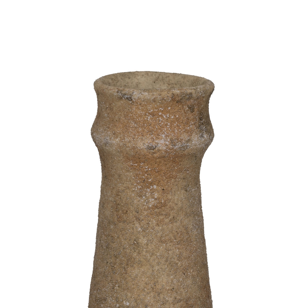 BEIGE CERAMIC DECORATIVE VASE 12.60 X 12.60 X 42 CM