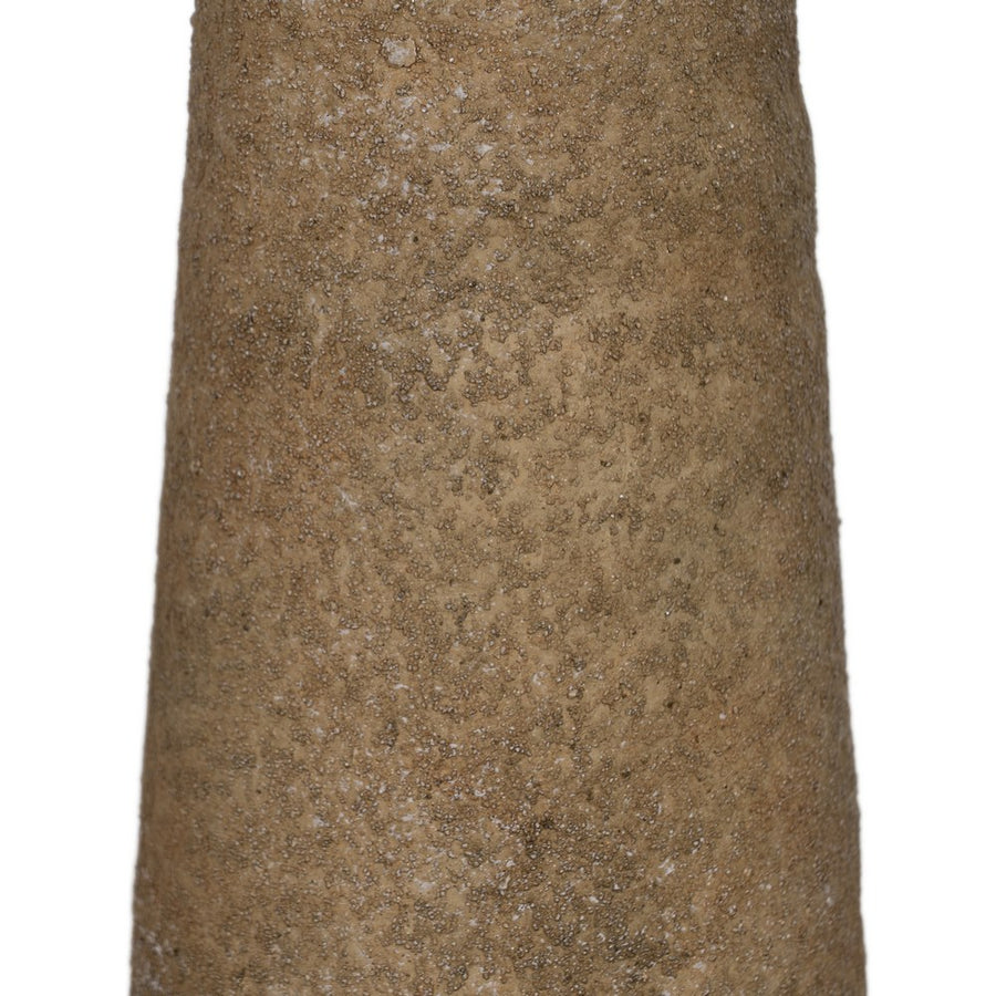 JARRÓN BEIGE CERÁMICA DECORACIÓN 12,60 X 12,60 X 42 CM