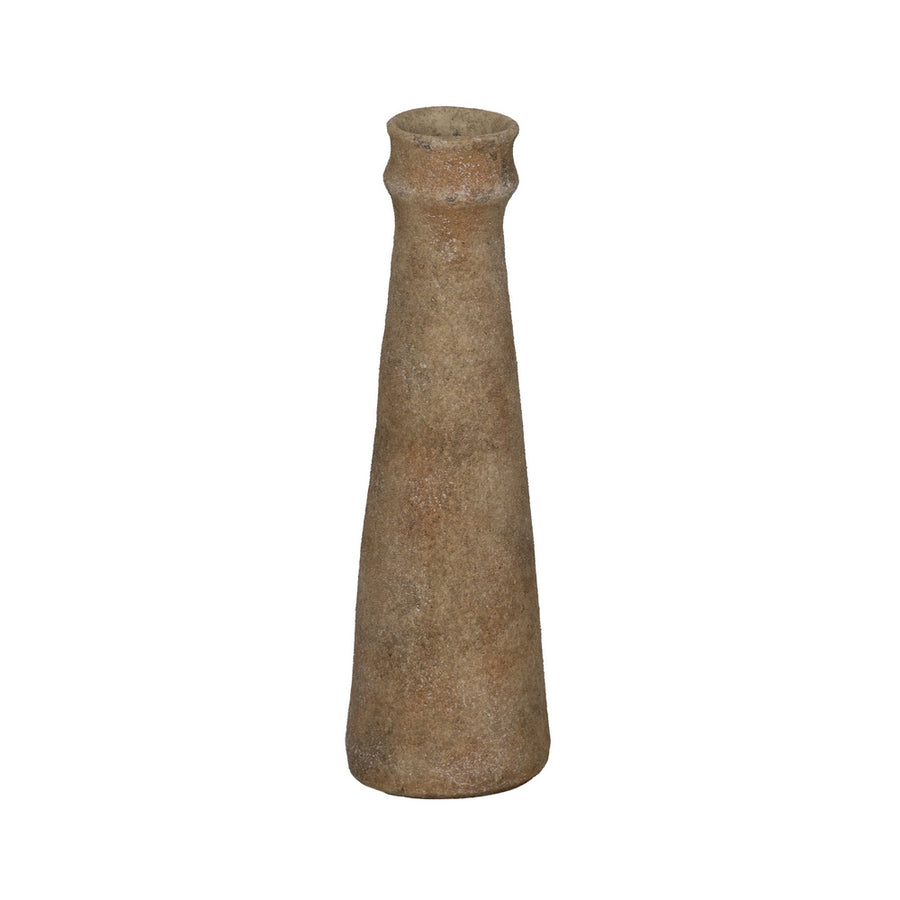 JARRÓN BEIGE CERÁMICA DECORACIÓN 12,60 X 12,60 X 42 CM
