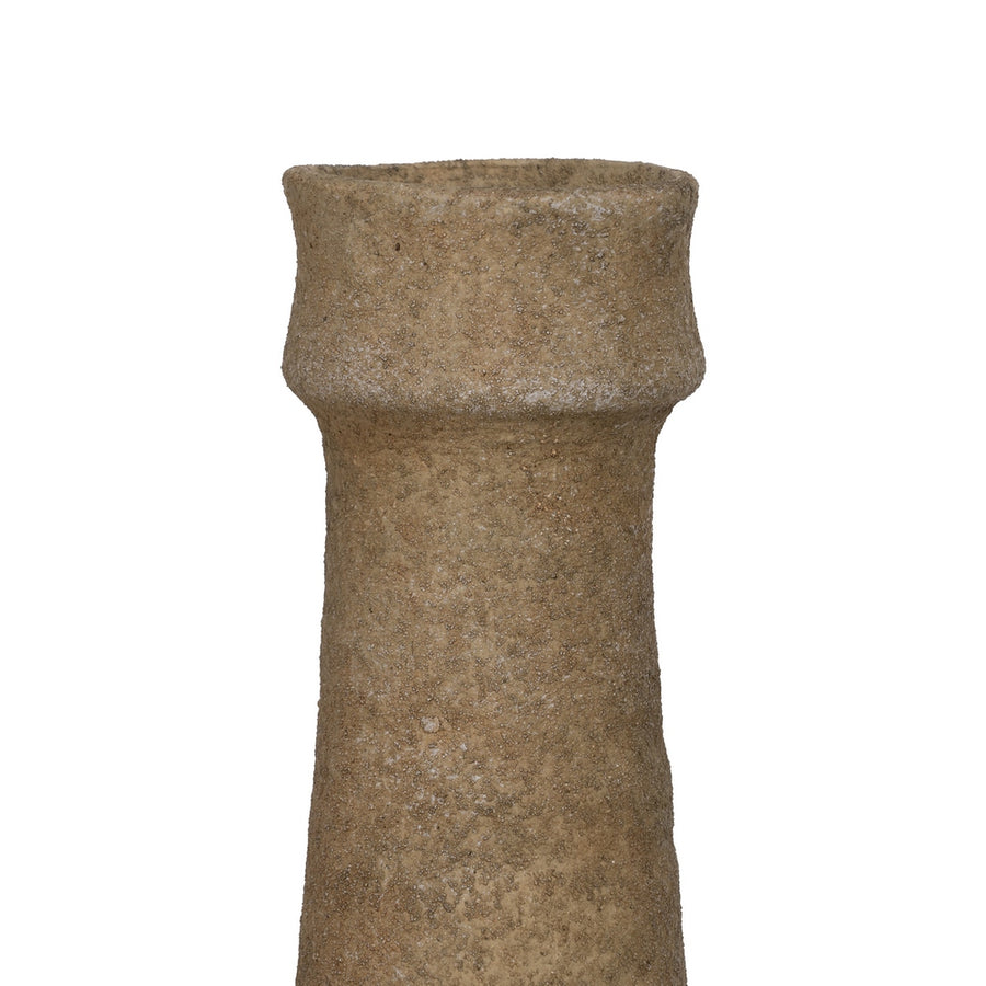 JARRÓN BEIGE CERÁMICA DECORACIÓN 14,30 X 14,30 X 50 CM