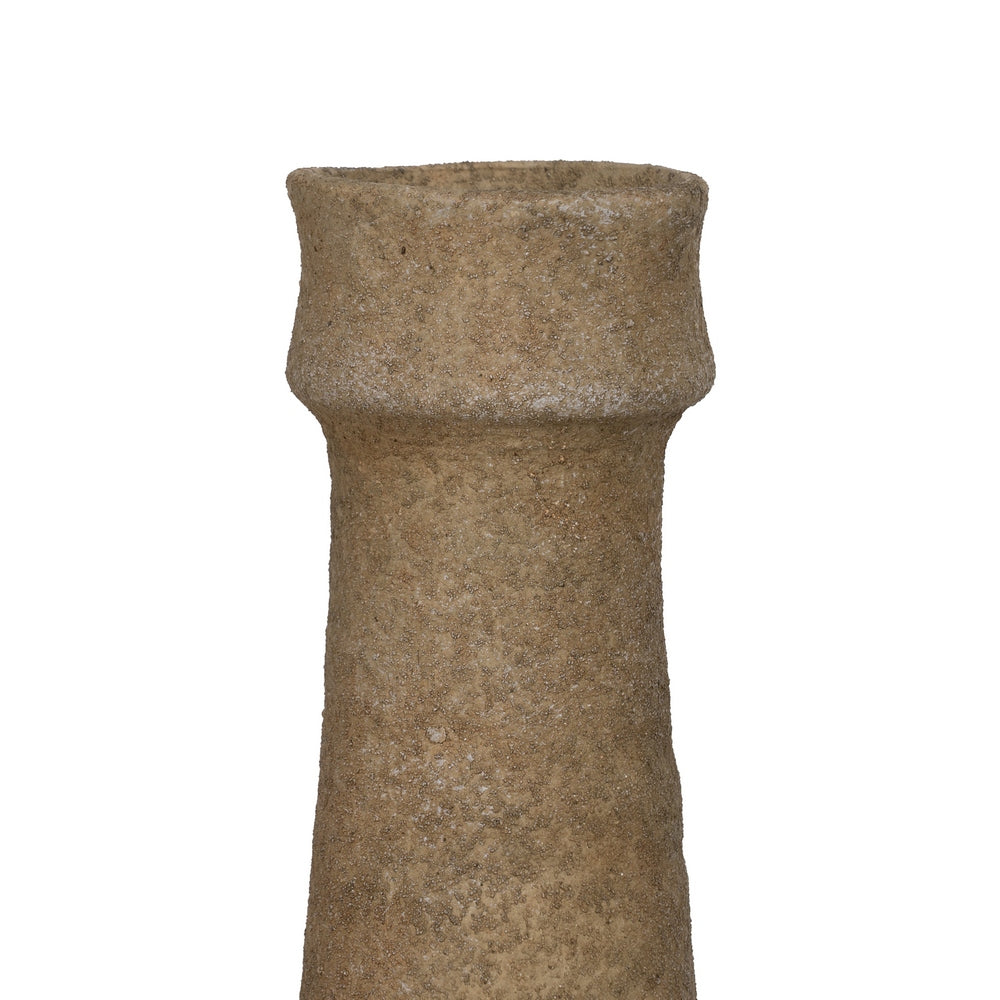 BEIGE CERAMIC DECORATION VASE 14.30 X 14.30 X 50 CM