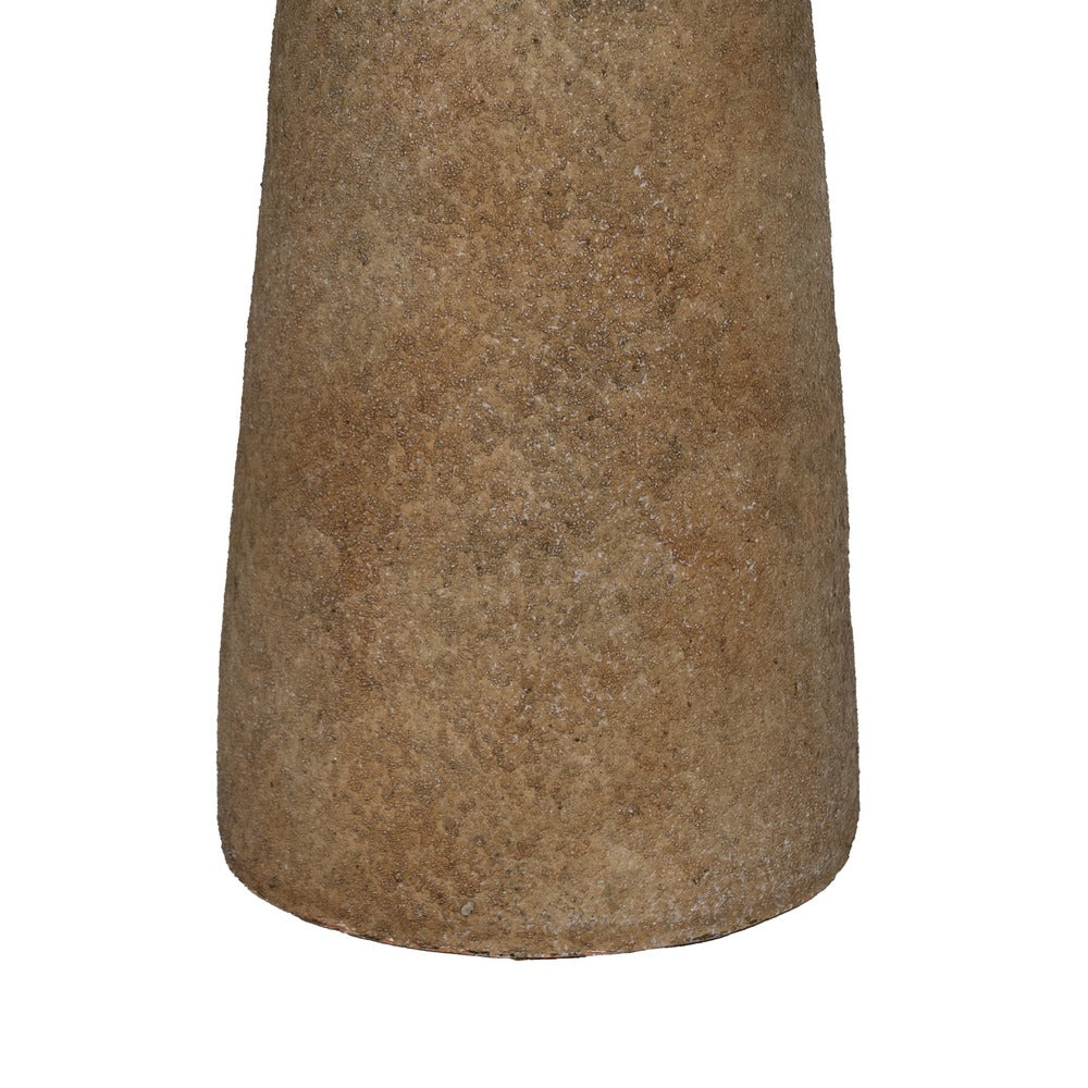 BEIGE CERAMIC DECORATION VASE 14.30 X 14.30 X 50 CM
