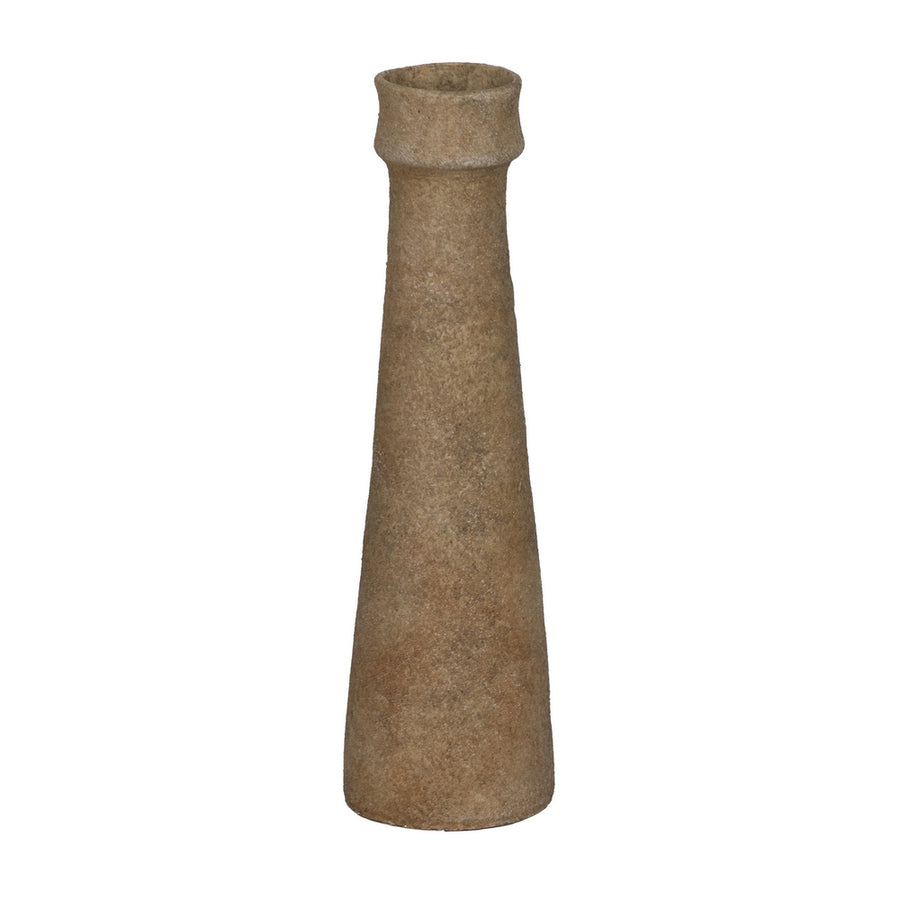 JARRÓN BEIGE CERÁMICA DECORACIÓN 14,30 X 14,30 X 50 CM