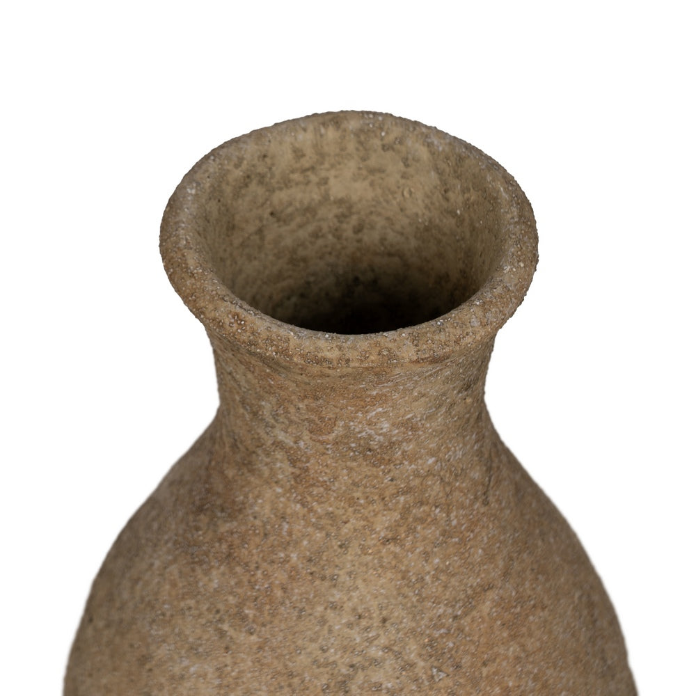JARRÓN BEIGE CERÁMICA DECORACIÓN 21 X 21 X 51 CM