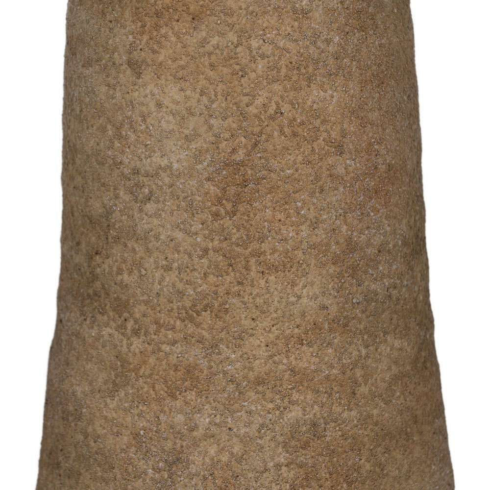 JARRÓN BEIGE CERÁMICA DECORACIÓN 21 X 21 X 51 CM