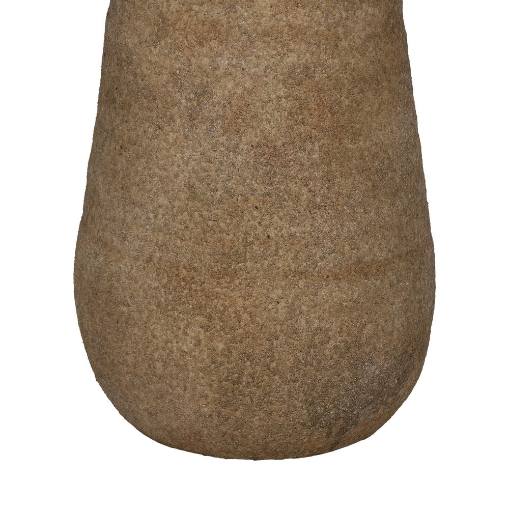 JARRÓN BEIGE CERÁMICA DECORACIÓN 21 X 21 X 51 CM