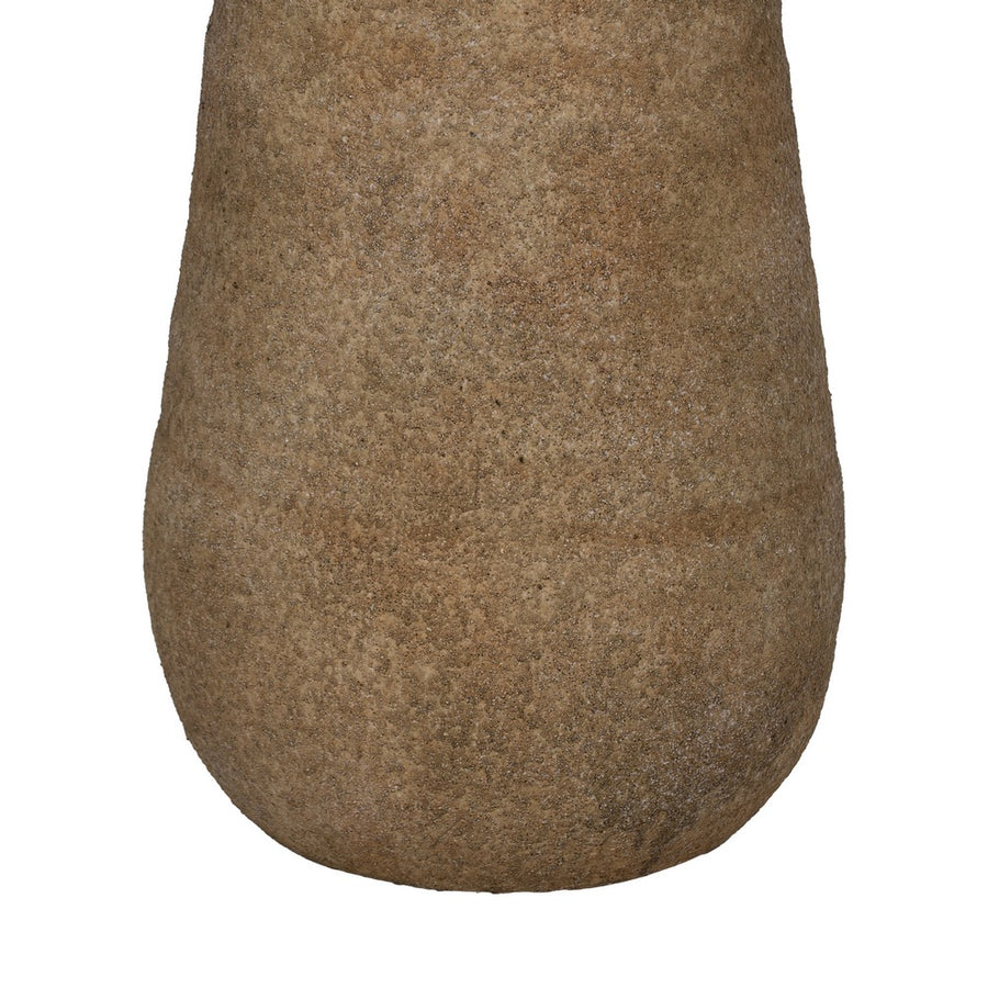 JARRÓN BEIGE CERÁMICA DECORACIÓN 21 X 21 X 51 CM