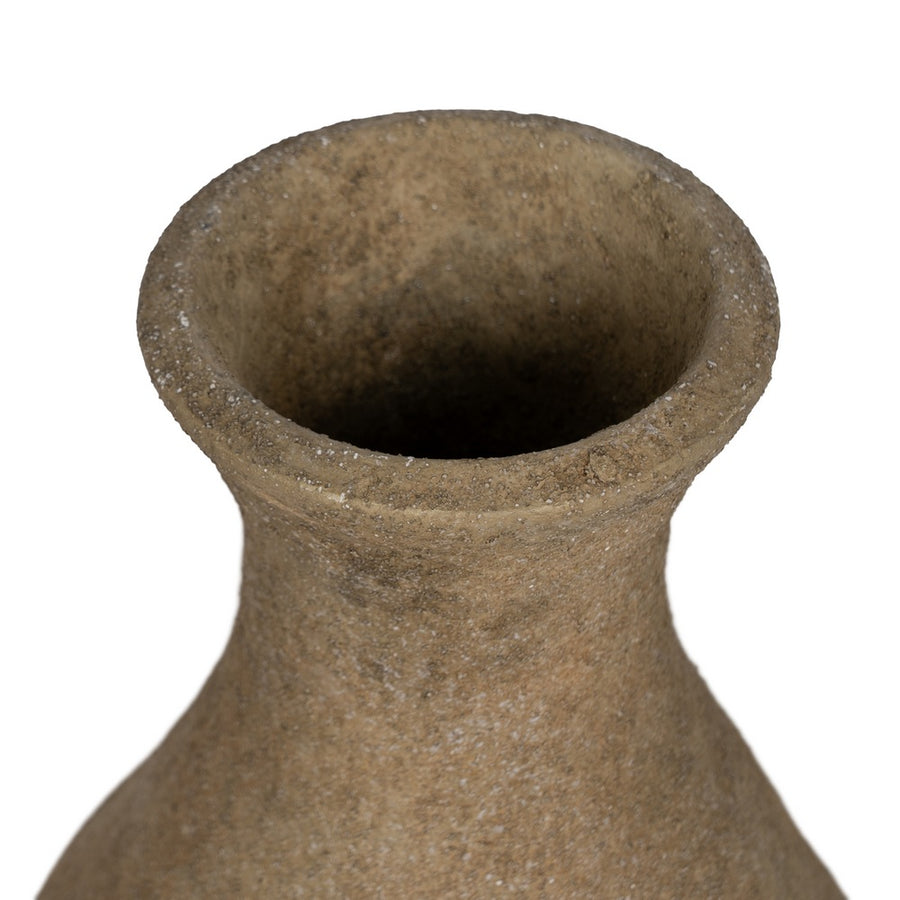 JARRÓN BEIGE CERÁMICA DECORACIÓN 26,50 X 26,50 X 68 CM