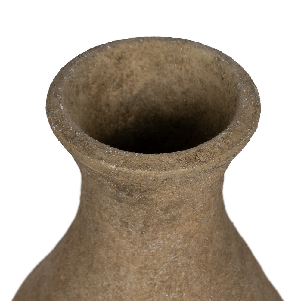 JARRÓN BEIGE CERÁMICA DECORACIÓN 26,50 X 26,50 X 68 CM