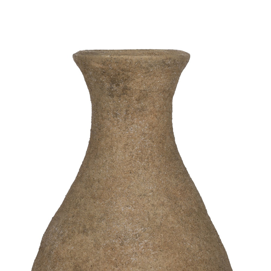 JARRÓN BEIGE CERÁMICA DECORACIÓN 26,50 X 26,50 X 68 CM