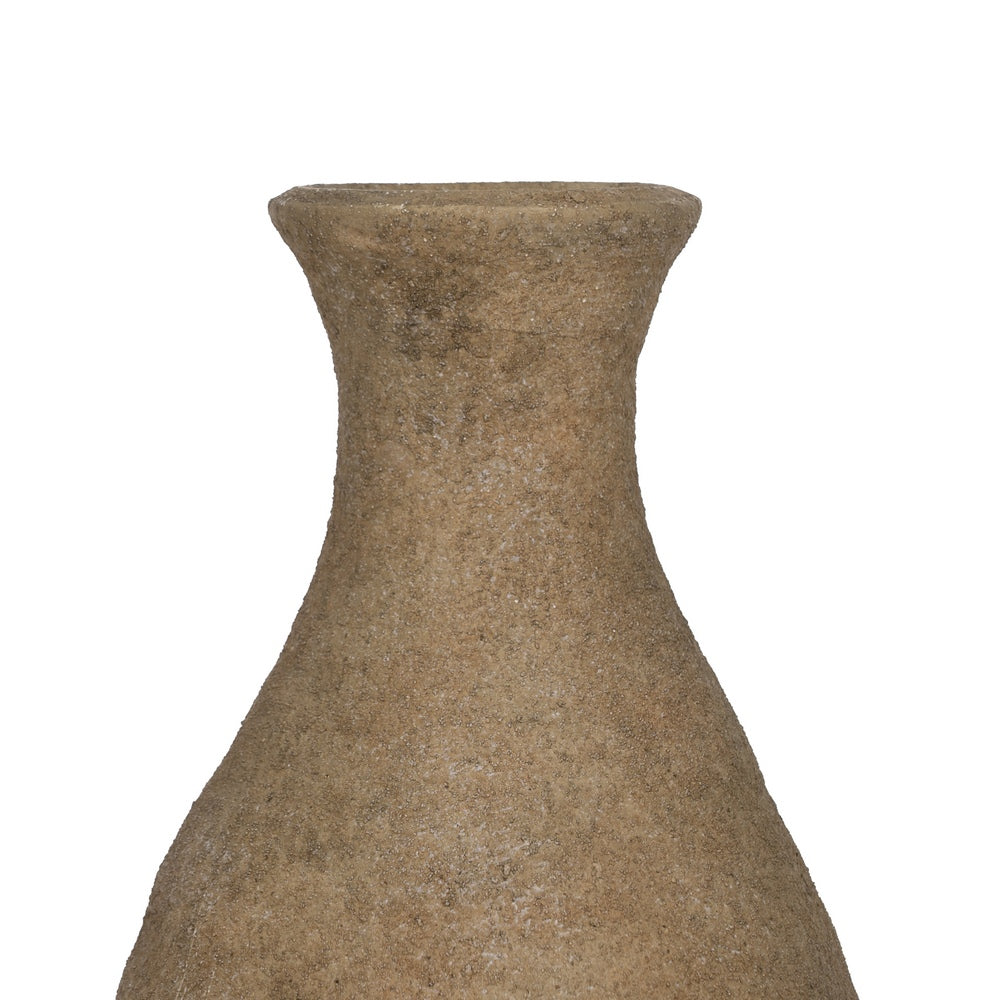 JARRÓN BEIGE CERÁMICA DECORACIÓN 26,50 X 26,50 X 68 CM