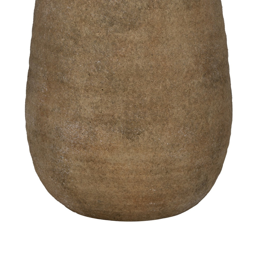 JARRÓN BEIGE CERÁMICA DECORACIÓN 26,50 X 26,50 X 68 CM