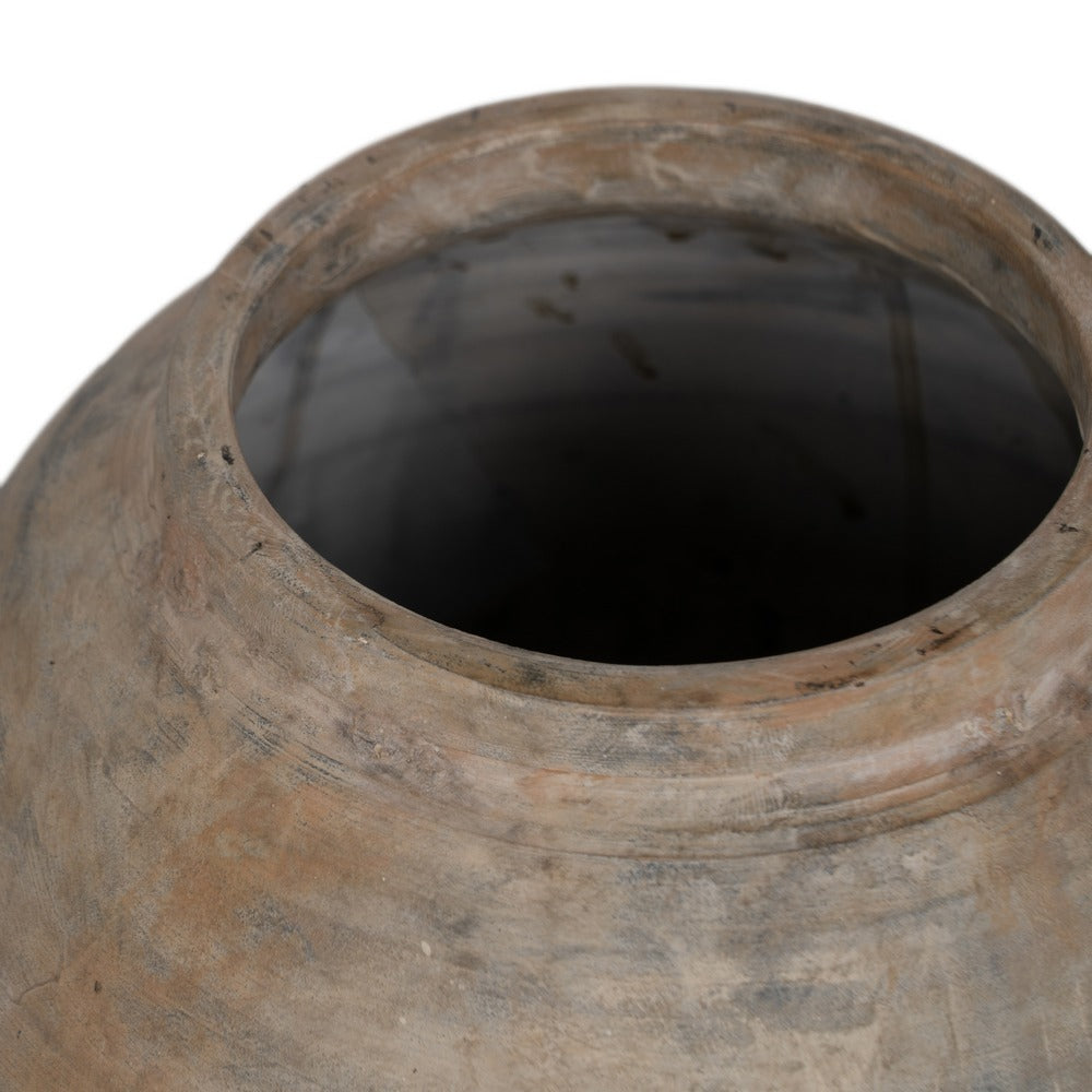GREY CERAMIC DECORATIVE VASE 24 X 24 X 49 CM