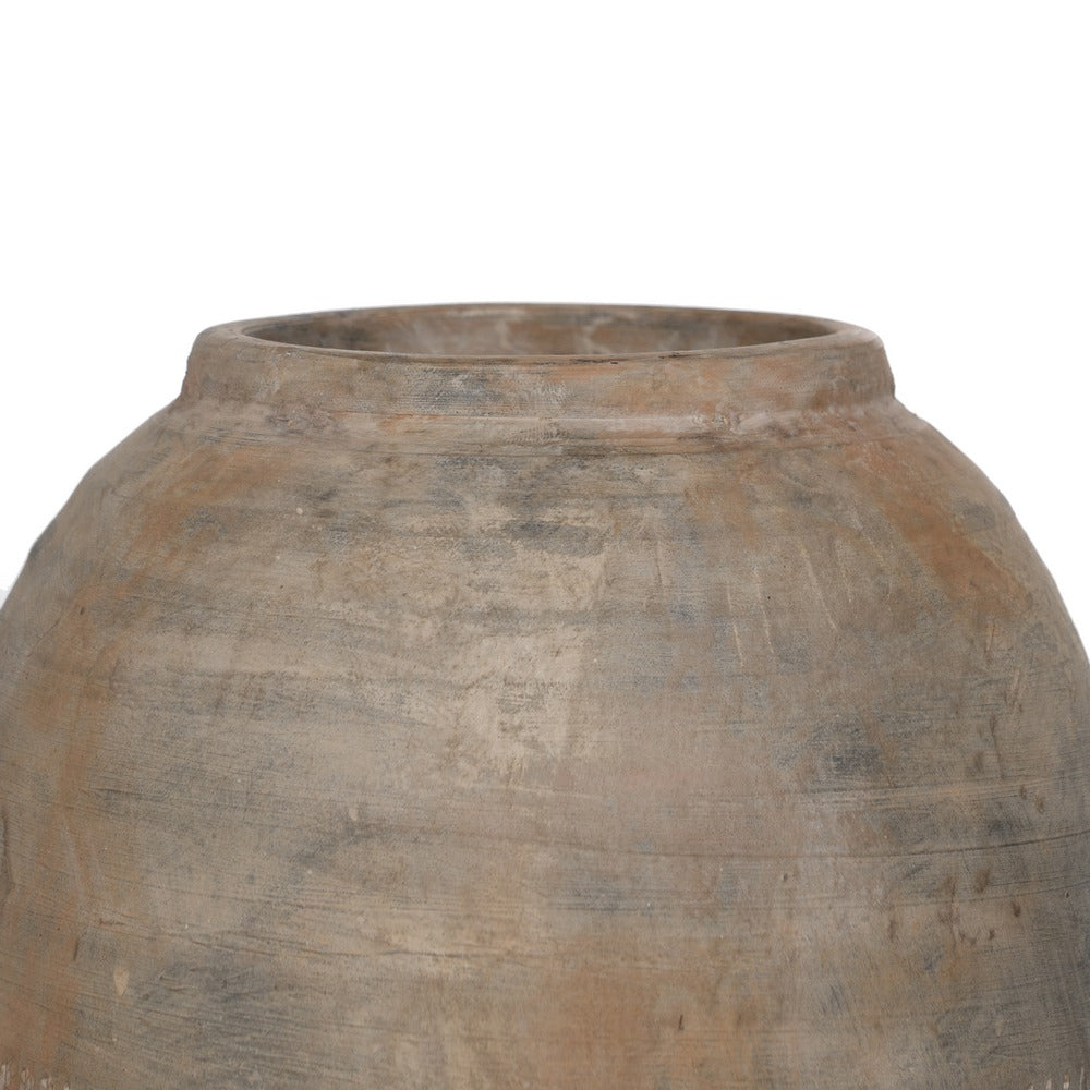 GREY CERAMIC DECORATIVE VASE 24 X 24 X 49 CM