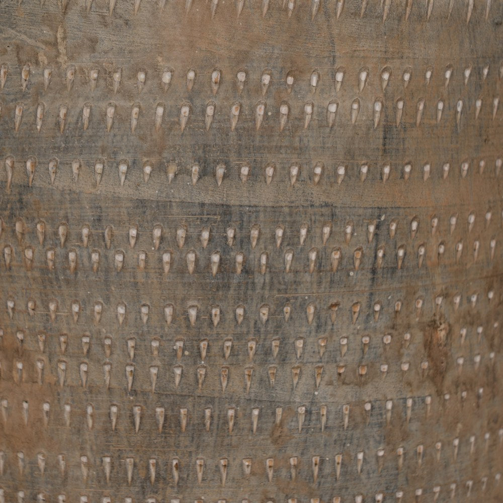 GREY CERAMIC DECORATIVE VASE 24 X 24 X 49 CM