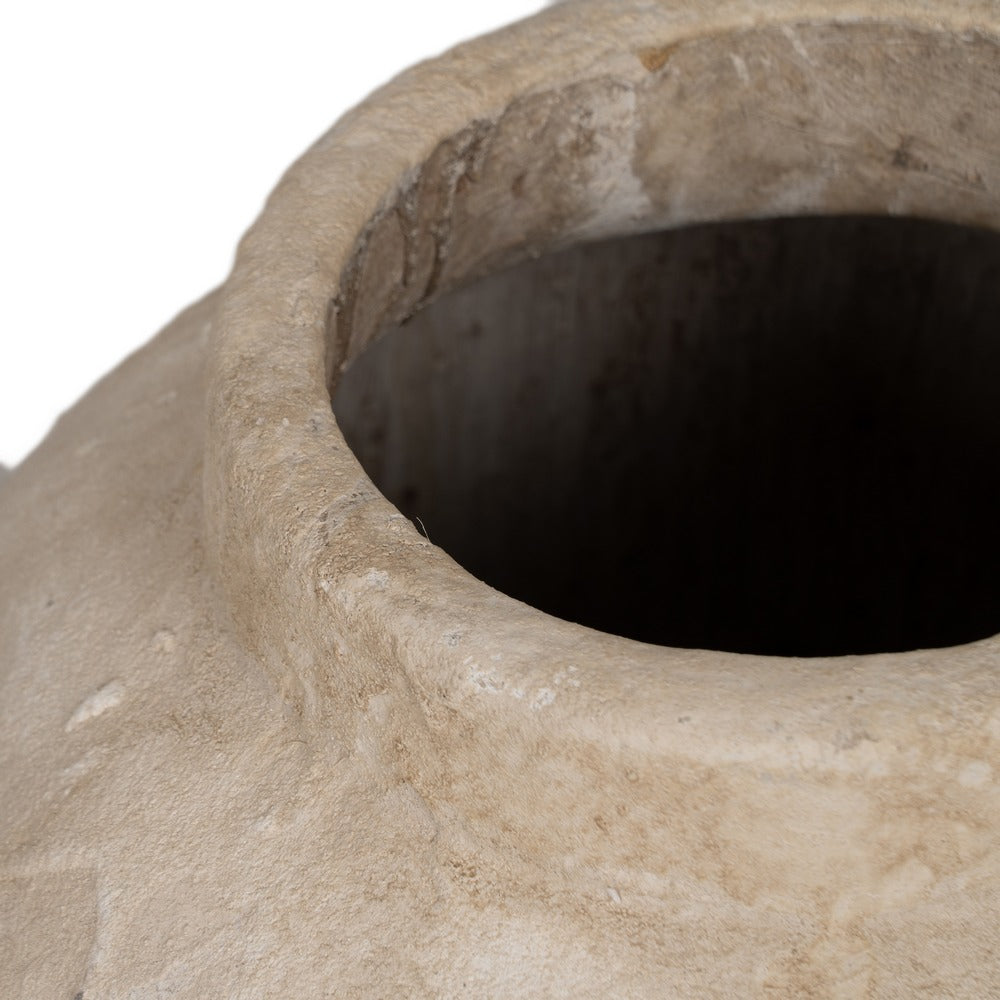 JARRÓN BEIGE CERÁMICA DECORACIÓN 42,50 X 42,50 X 58 CM
