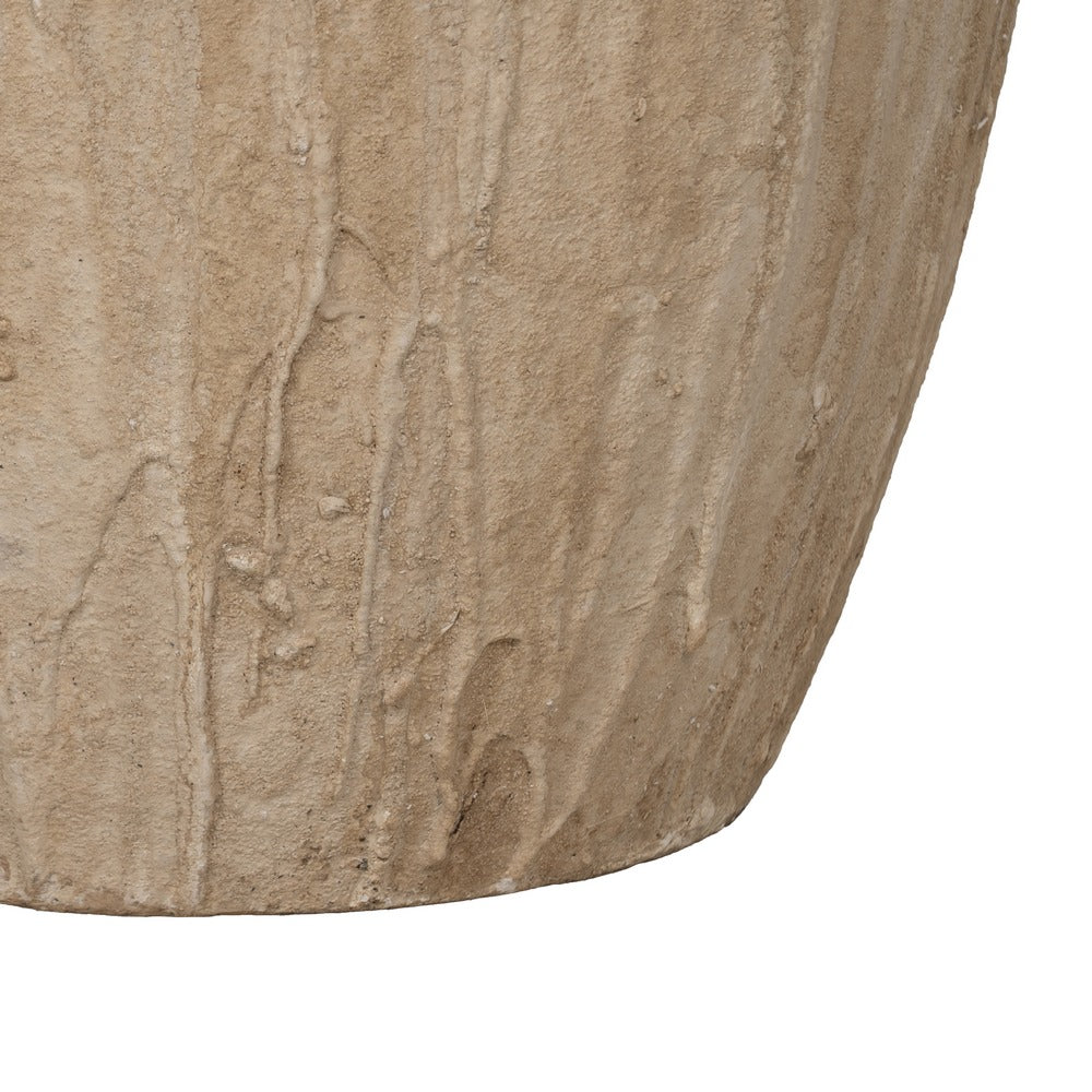 JARRÓN BEIGE CERÁMICA DECORACIÓN 42,50 X 42,50 X 58 CM