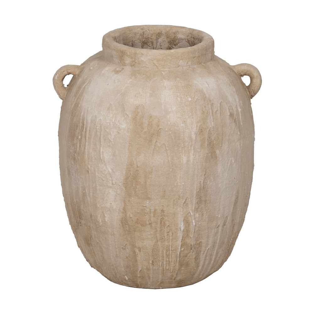 BEIGE CERAMIC DECORATIVE VASE 48 X 44.50 X 58 CM