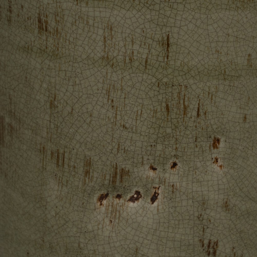 JARRÓN VERDE CERÁMICA DECORACIÓN 19,50 X 19,50 X 26,50 CM