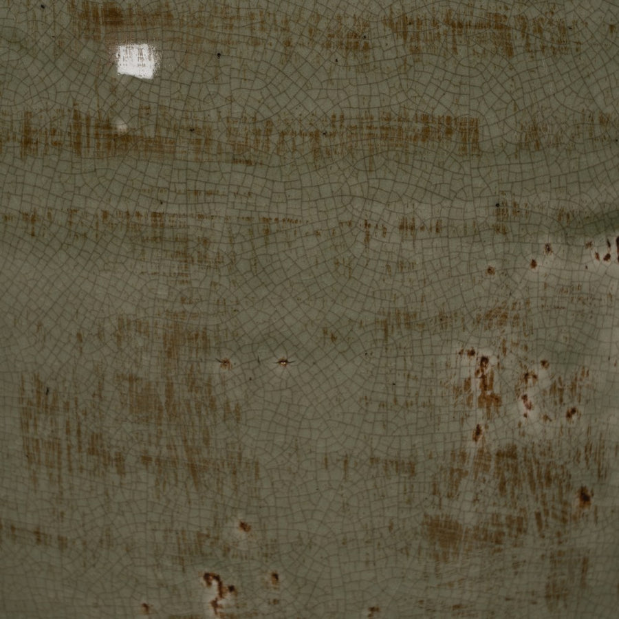 JARRÓN VERDE CERÁMICA DECORACIÓN 26,50 X 26,50 X 41 CM