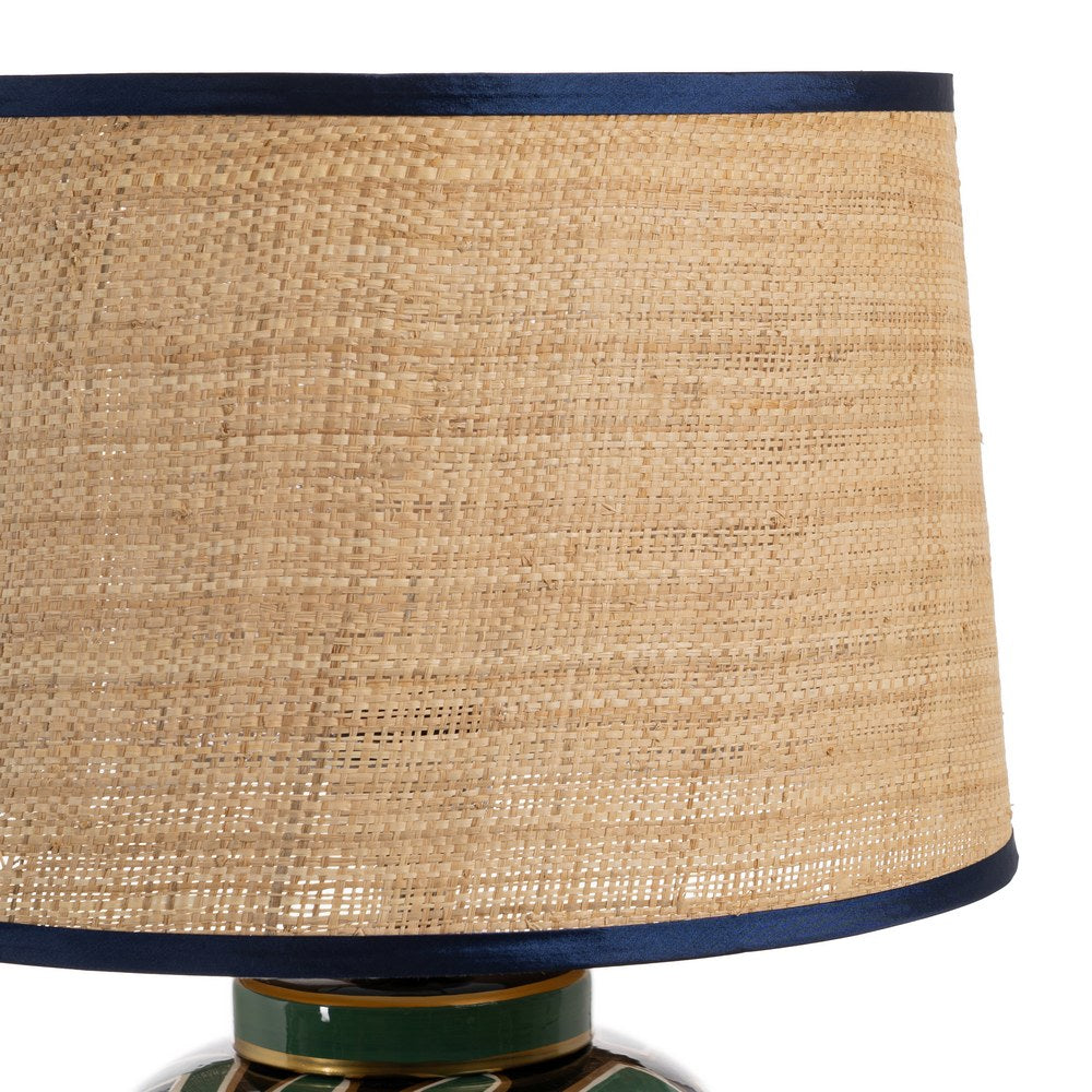 BLACK-GREEN PORCELAIN TABLE LAMP 23 X 23 X 40 CM