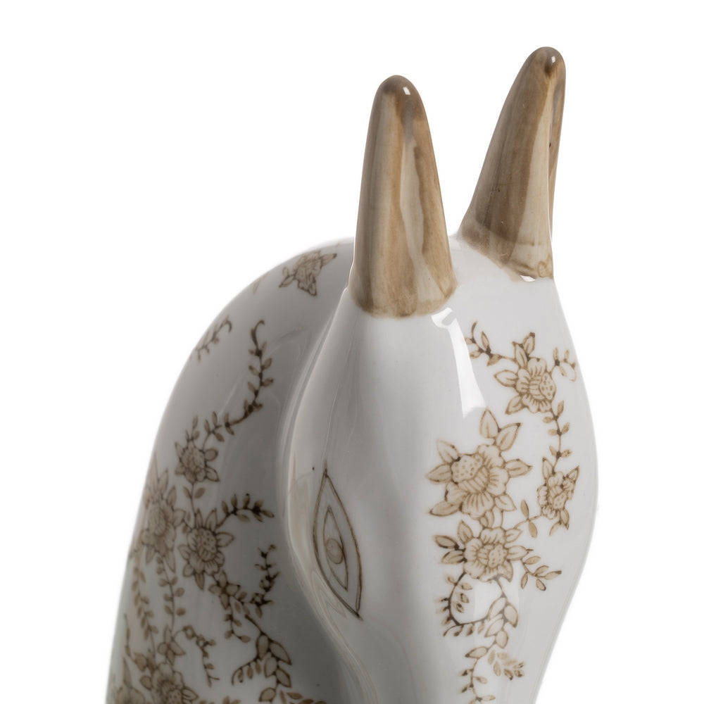 HORSE FIGURINE 2/M WHITE-BROWN 14 X 8 X 26 CM