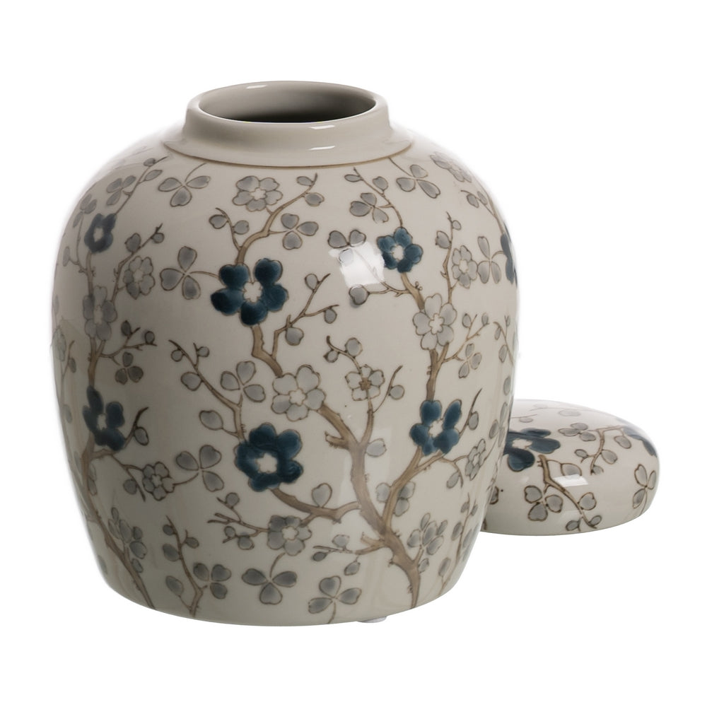 TIBOR BLANCO-GRIS PORCELANA DECORACIÓN 17 X 17 X 19 CM